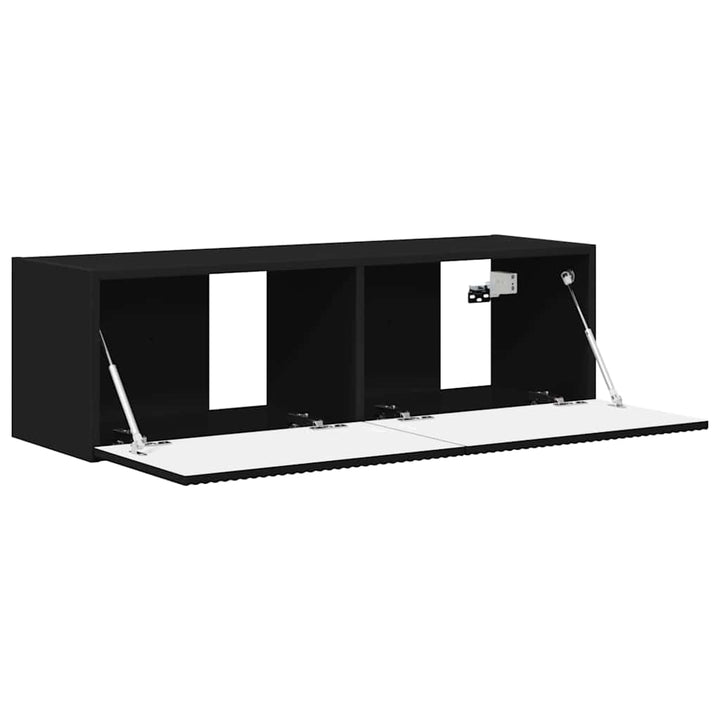 TV vægskab 98 x 31 x 29,5 cm Sort Konstrueret træ