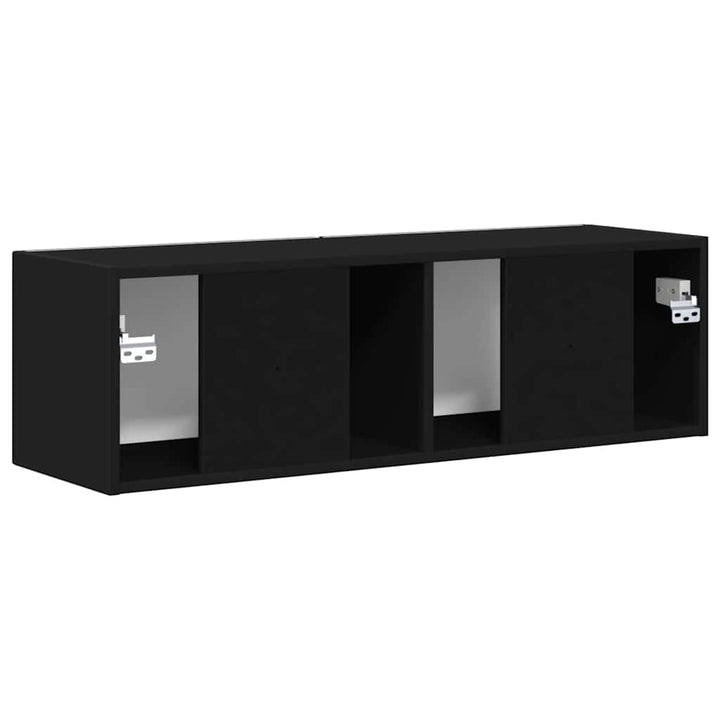 TV vægskab 98 x 31 x 29,5 cm Sort Konstrueret træ