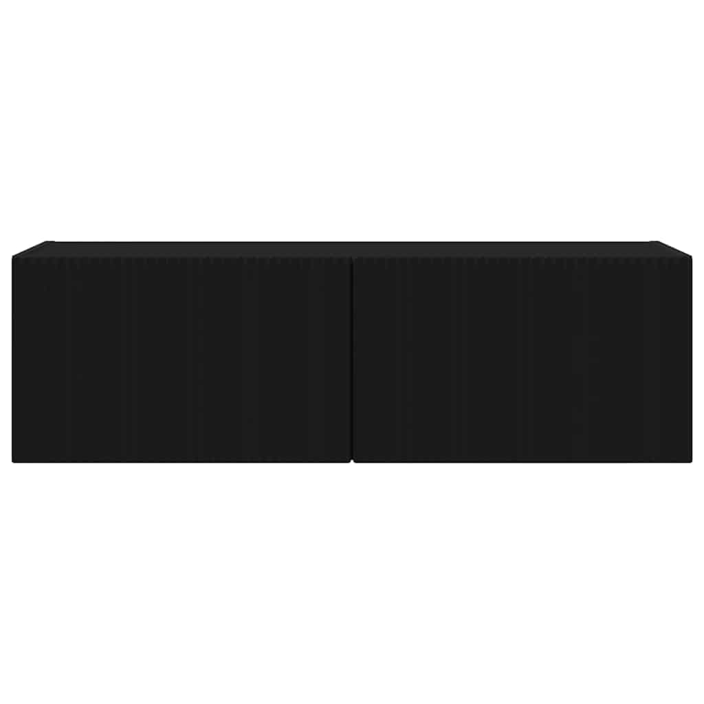 TV vægskab 98 x 31 x 29,5 cm Sort Konstrueret træ