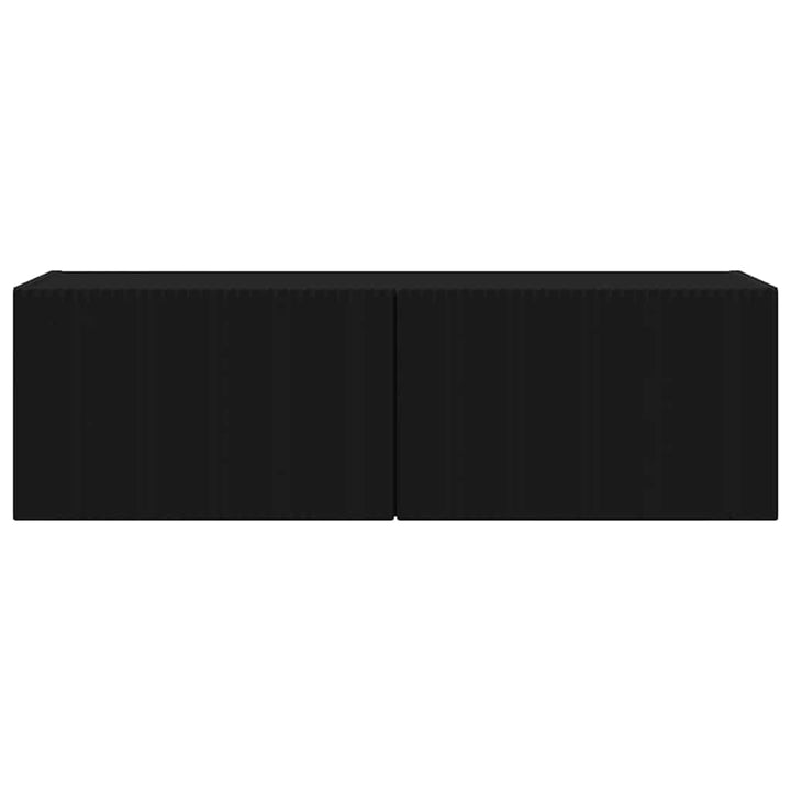 TV vægskab 98 x 31 x 29,5 cm Sort Konstrueret træ