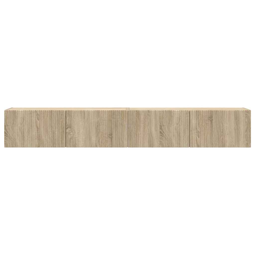 TV vægskab 2 pcs Sonoma 98 x 31 x 29,5 cm Konstrueret træ