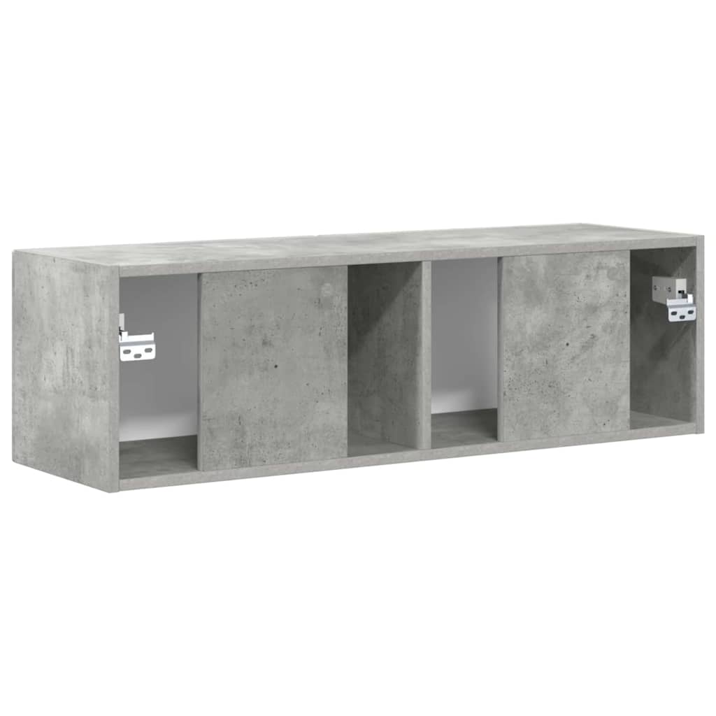 TV vægskab Vægmonteret Beton 98 x 31 x 29,5 cm Konstrueret træ