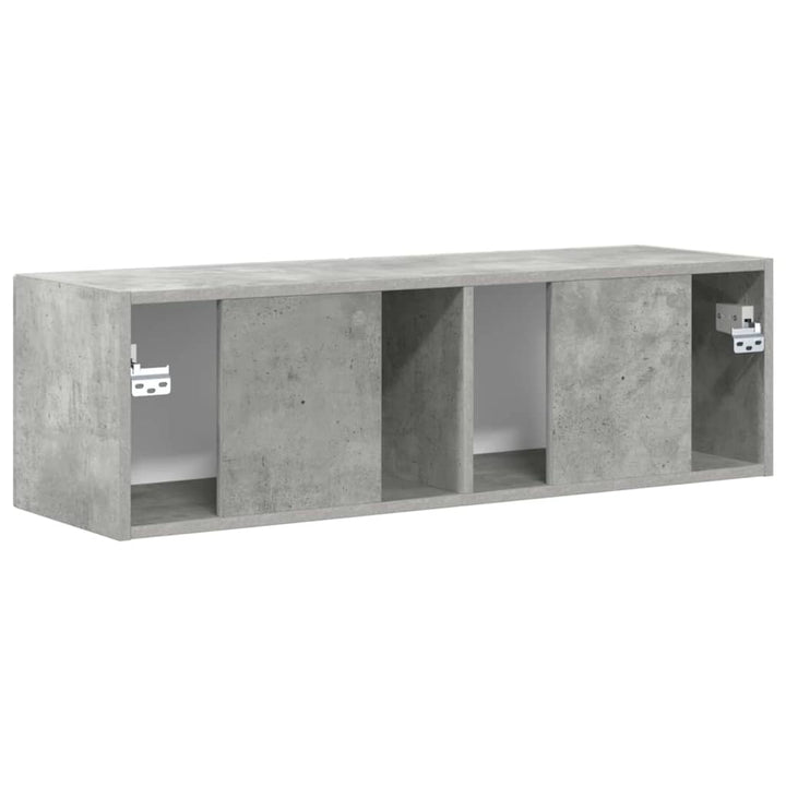 TV vægskab Vægmonteret Beton 98 x 31 x 29,5 cm Konstrueret træ