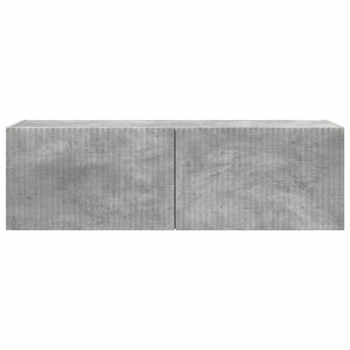 TV vægskab Vægmonteret Beton 98 x 31 x 29,5 cm Konstrueret træ
