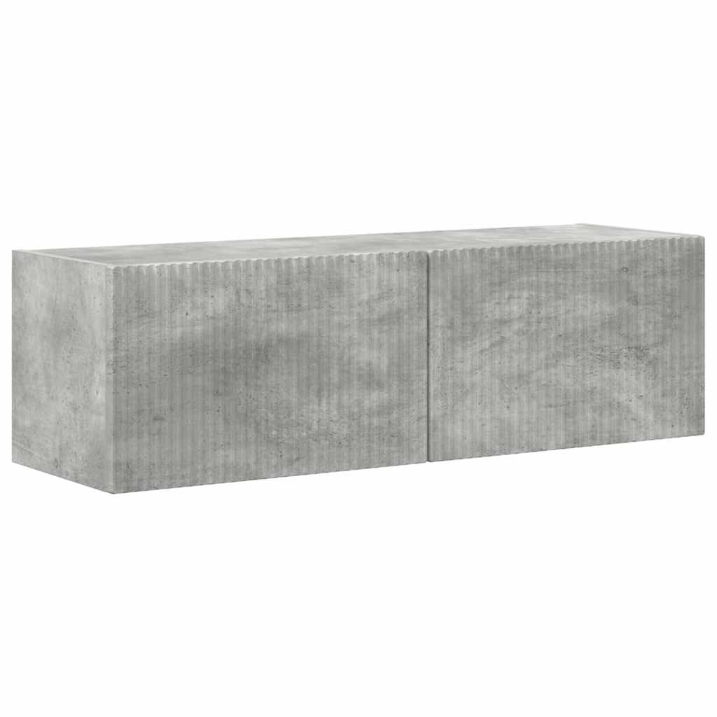 TV vægskab 2 pcs Beton 98 x 31 x 29,5 cm Konstrueret træ