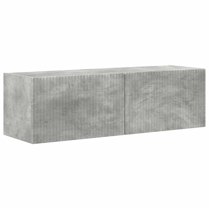 TV vægskab 2 pcs Beton 98 x 31 x 29,5 cm Konstrueret træ