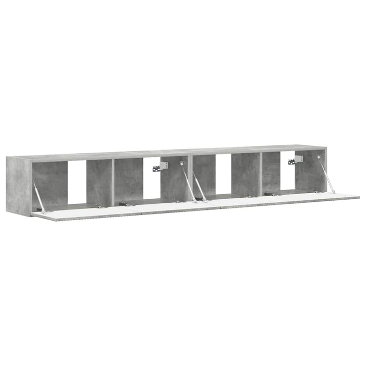 TV vægskab 2 pcs Beton 98 x 31 x 29,5 cm Konstrueret træ