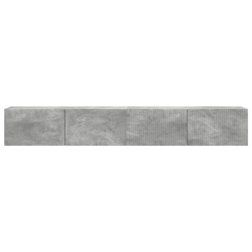 TV vægskab 2 pcs Beton 98 x 31 x 29,5 cm Konstrueret træ