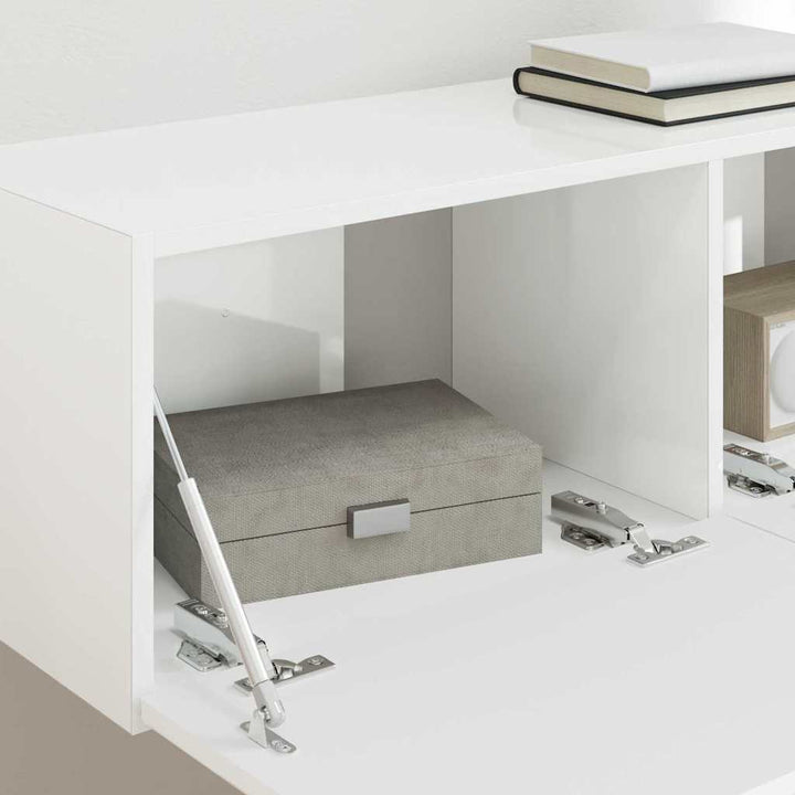 TV vægskab 98 x 31 x 29,5 cm Gloss Hvid Konstrueret træ