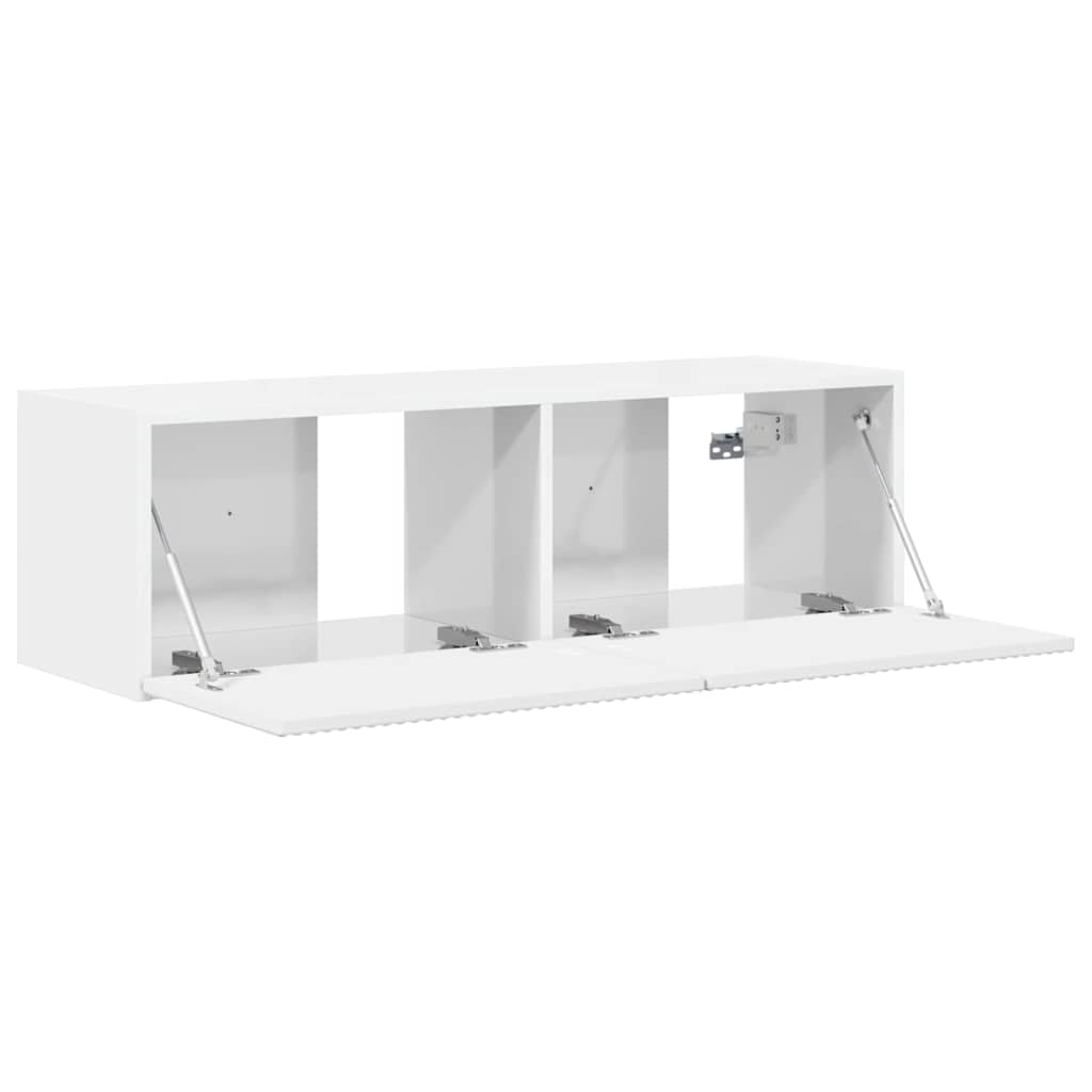 TV vægskab 98 x 31 x 29,5 cm Gloss Hvid Konstrueret træ