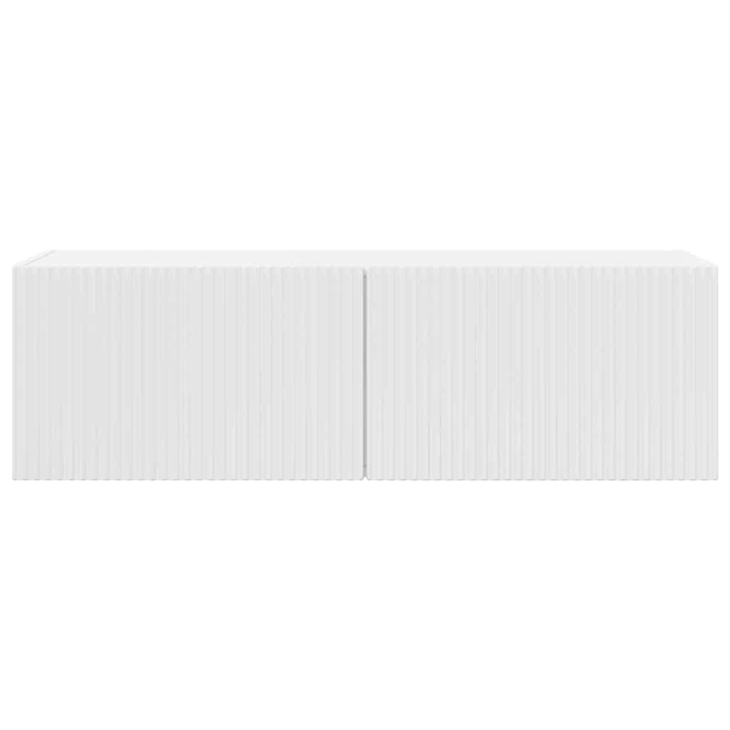 TV vægskab 98 x 31 x 29,5 cm Gloss Hvid Konstrueret træ