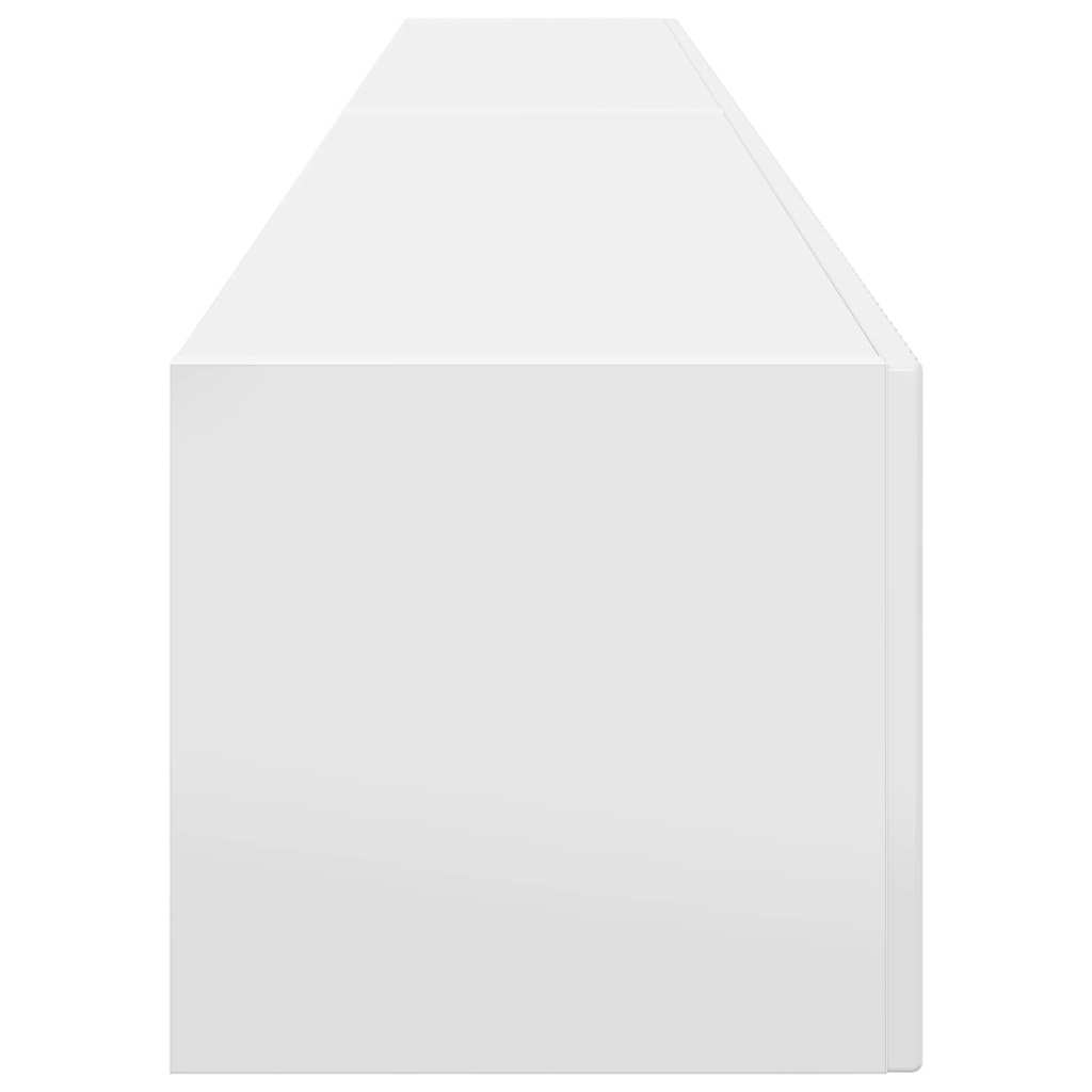 TV vægskab 2 pcs Gloss Hvid 98 x 31 x 29,5 cm Konstrueret træ