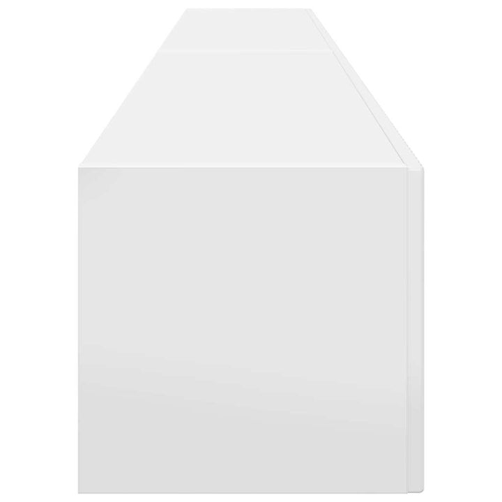 TV vægskab 2 pcs Gloss Hvid 98 x 31 x 29,5 cm Konstrueret træ