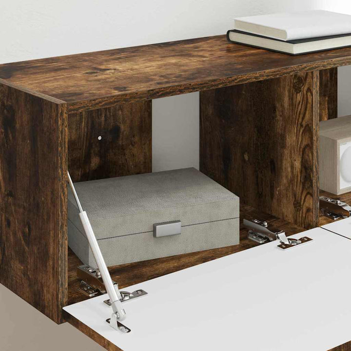 TV vægskab Røget eg 98 x 31 x 29,5 cm Konstrueret træ