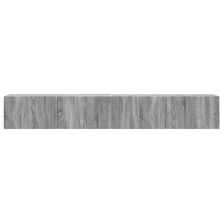 TV vægskab 2 pcs Grå Sonoma 98 x 31 x 29,5 cm Konstrueret træ
