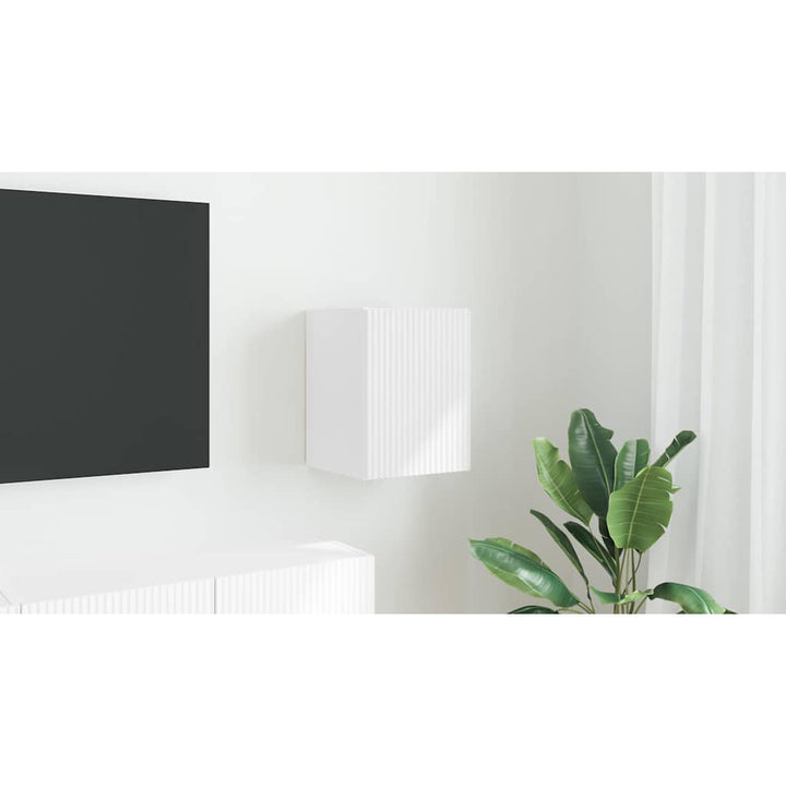 TV vægskab Vægmonteret Hvid 30 x 31 x 40 cm Konstrueret træ