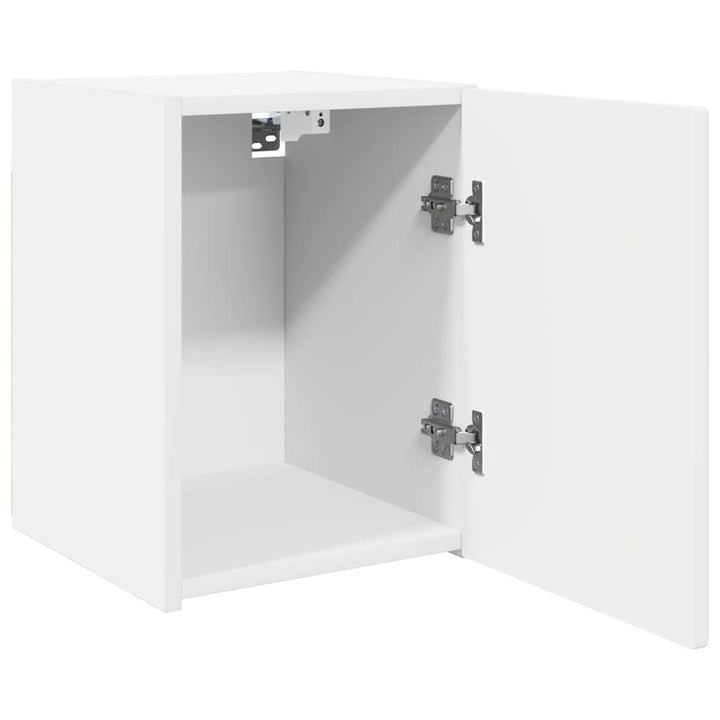 TV vægskab 2 pcs Hvid 30 x 31 x 40 cm Konstrueret træ