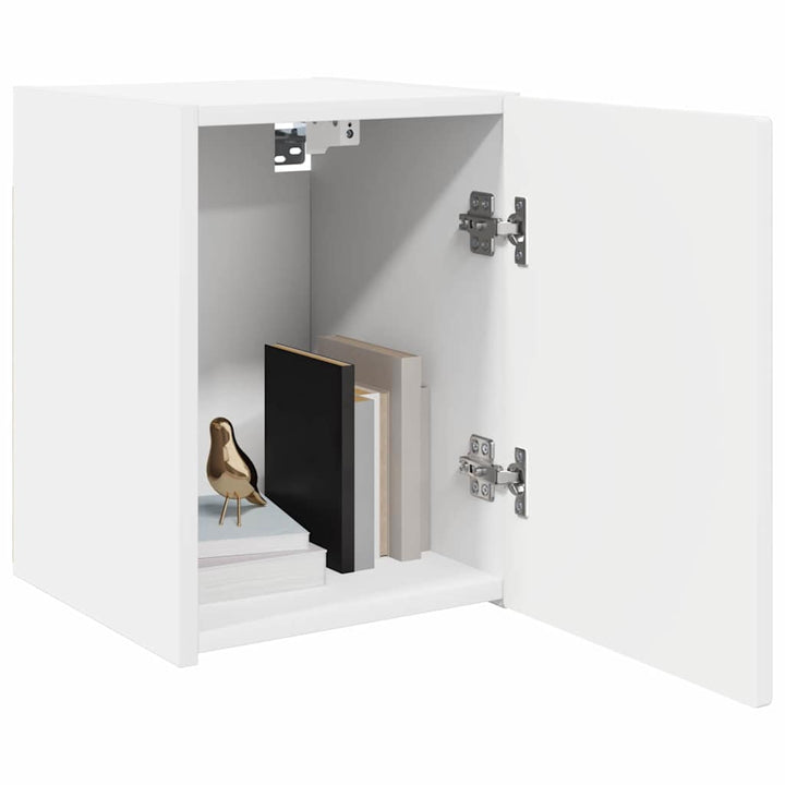 TV vægskab 2 pcs Hvid 30 x 31 x 40 cm Konstrueret træ