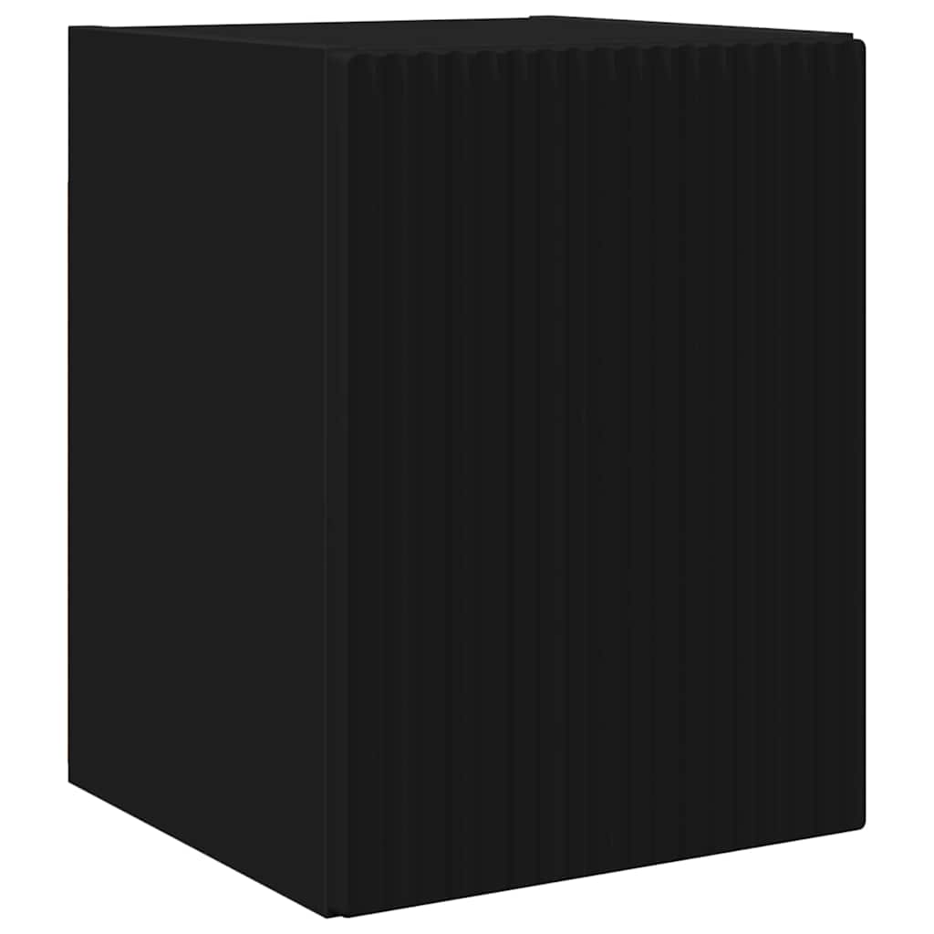 TV vægskab Vægmonteret Sort 30 x 31 x 40 cm Konstrueret træ