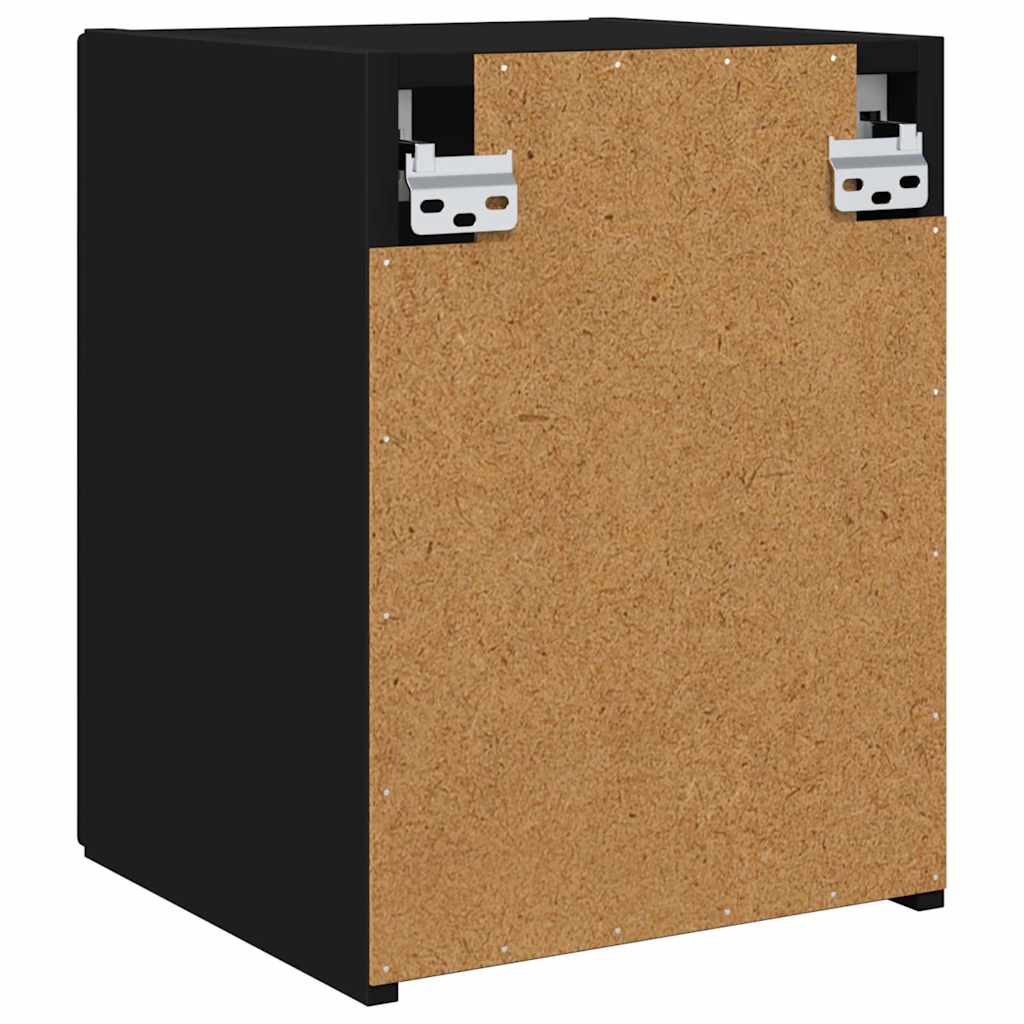 TV vægskab Vægmonteret Sort 30 x 31 x 40 cm Konstrueret træ
