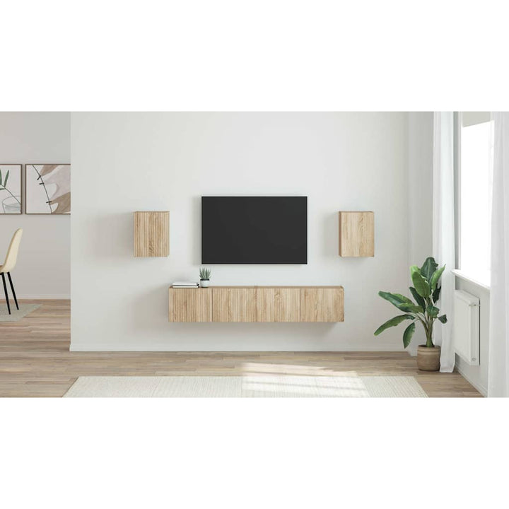 TV vægskab 2 pcs Sonoma 30 x 31 x 40 cm Konstrueret træ