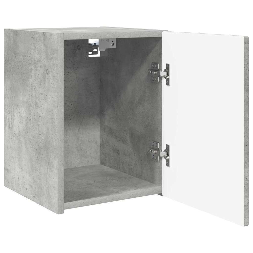 TV vægskab Vægmonteret Beton 30 x 31 x 40 cm Konstrueret træ