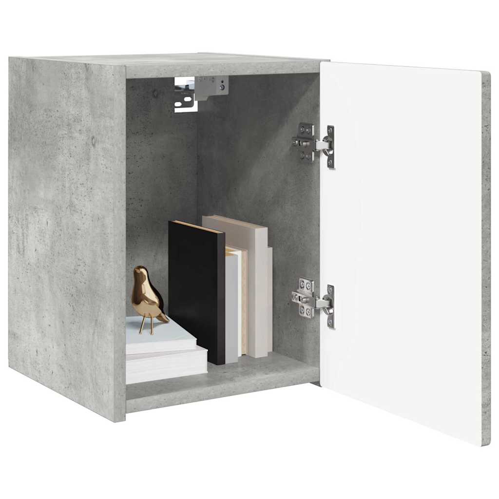 TV vægskab Vægmonteret Beton 30 x 31 x 40 cm Konstrueret træ