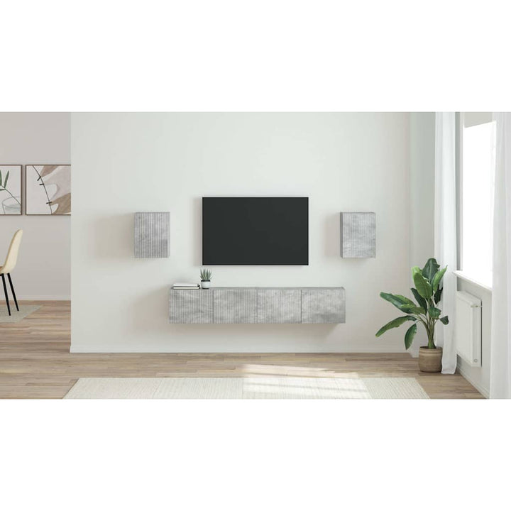 TV vægskab 2 pcs Beton 30 x 31 x 40 cm Konstrueret træ
