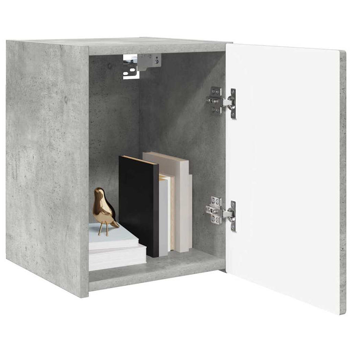 TV vægskab 2 pcs Beton 30 x 31 x 40 cm Konstrueret træ