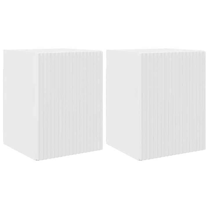 TV vægskab 2 pcs Gloss Hvid 30 x 31 x 40 cm Konstrueret træ
