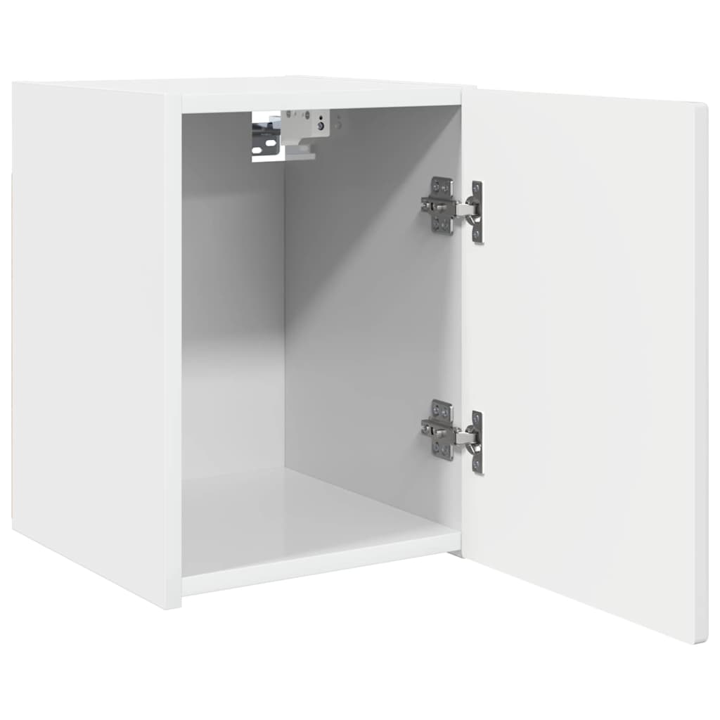 TV vægskab 2 pcs Gloss Hvid 30 x 31 x 40 cm Konstrueret træ