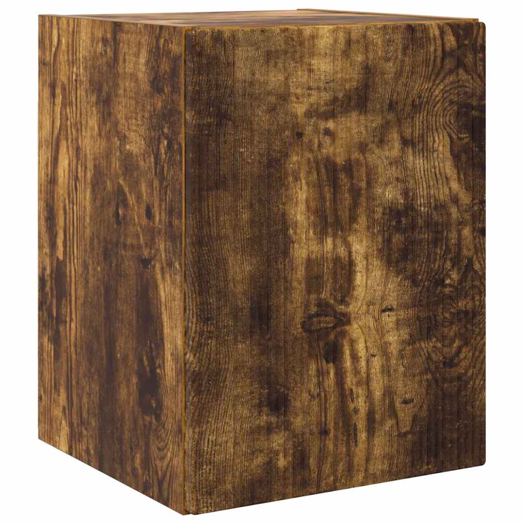 TV vægskab 2 pcs Røget eg 30 x 31 x 40 cm Konstrueret træ
