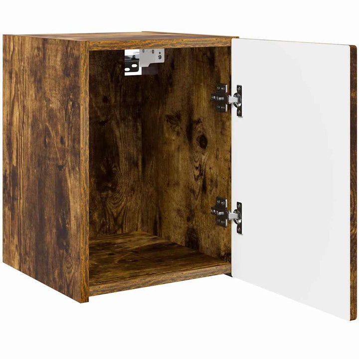 TV vægskab 2 pcs Røget eg 30 x 31 x 40 cm Konstrueret træ