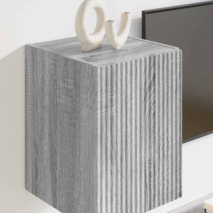 TV vægskab 2 pcs Grå Sonoma 30 x 31 x 40 cm Konstrueret træ