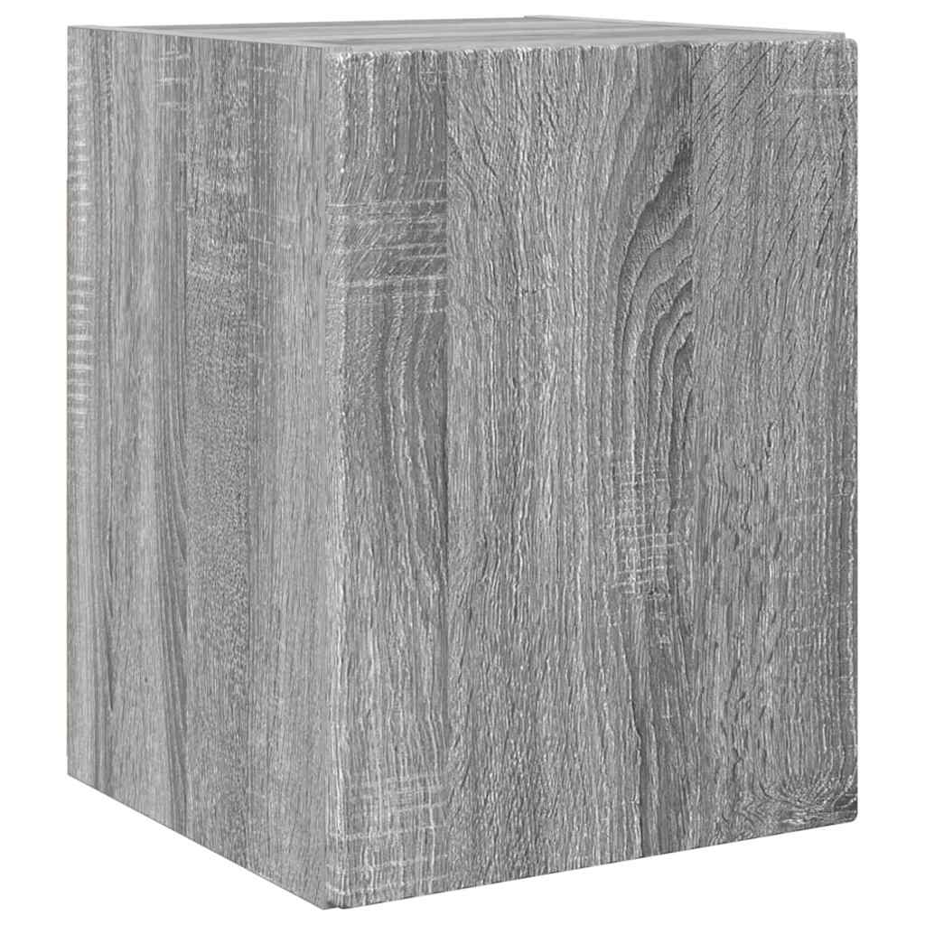 TV vægskab 2 pcs Grå Sonoma 30 x 31 x 40 cm Konstrueret træ