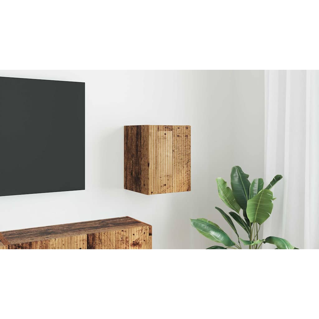 TV vægskab Gammelt træ 30 x 31 x 40 cm Konstrueret træ