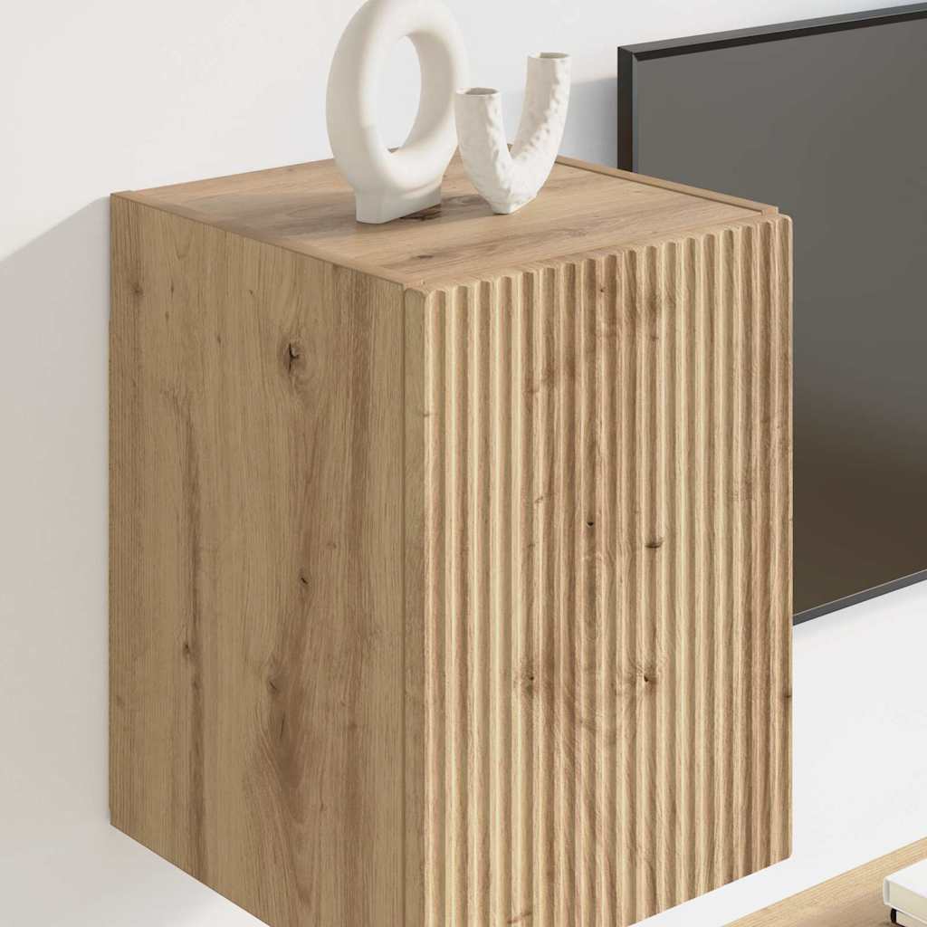 TV vægskab 2 pcs Artisan eg Konstrueret træ