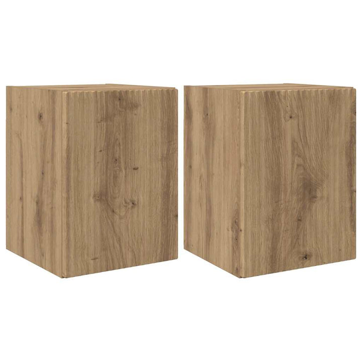 TV vægskab 2 pcs Artisan eg 30 x 31 x 40 cm Konstrueret træ