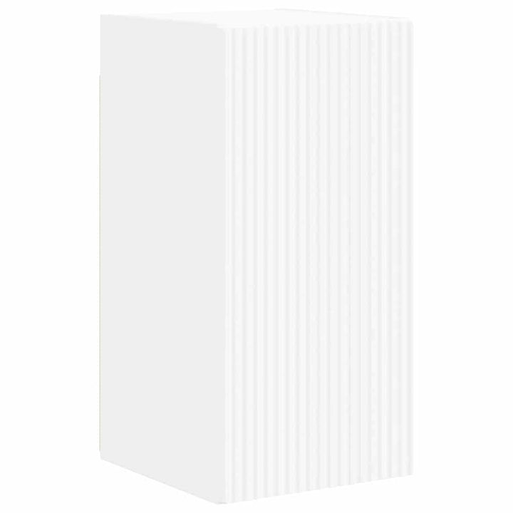 TV vægskab 2 pcs Hvid 30 x 31 x 60 cm Konstrueret træ