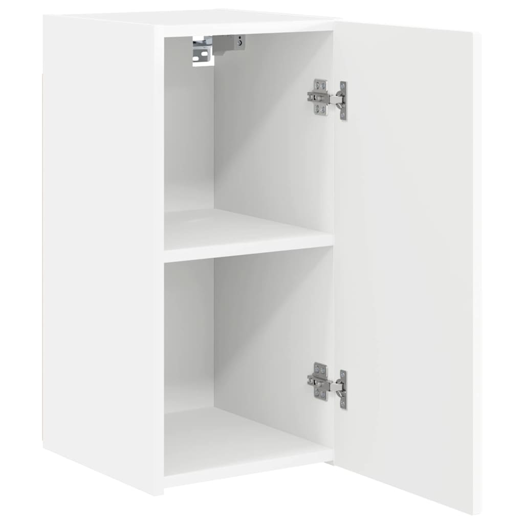 TV vægskab 2 pcs Hvid 30 x 31 x 60 cm Konstrueret træ