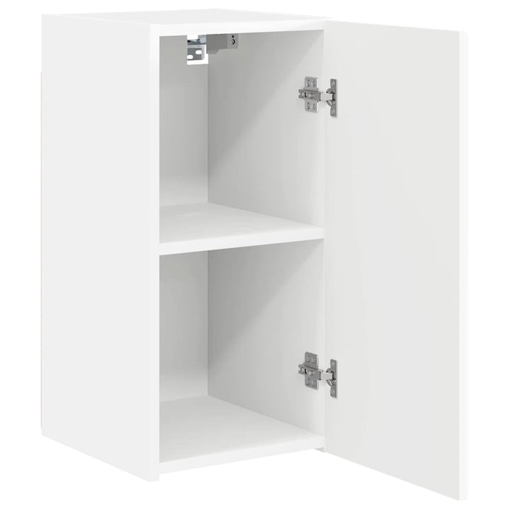 TV vægskab 2 pcs Hvid 30 x 31 x 60 cm Konstrueret træ