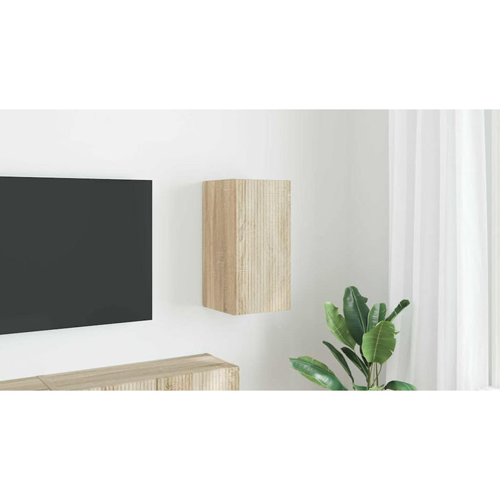 TV vægskab Vægmonteret Sonoma 30 x 31 x 60 cm Konstrueret træ
