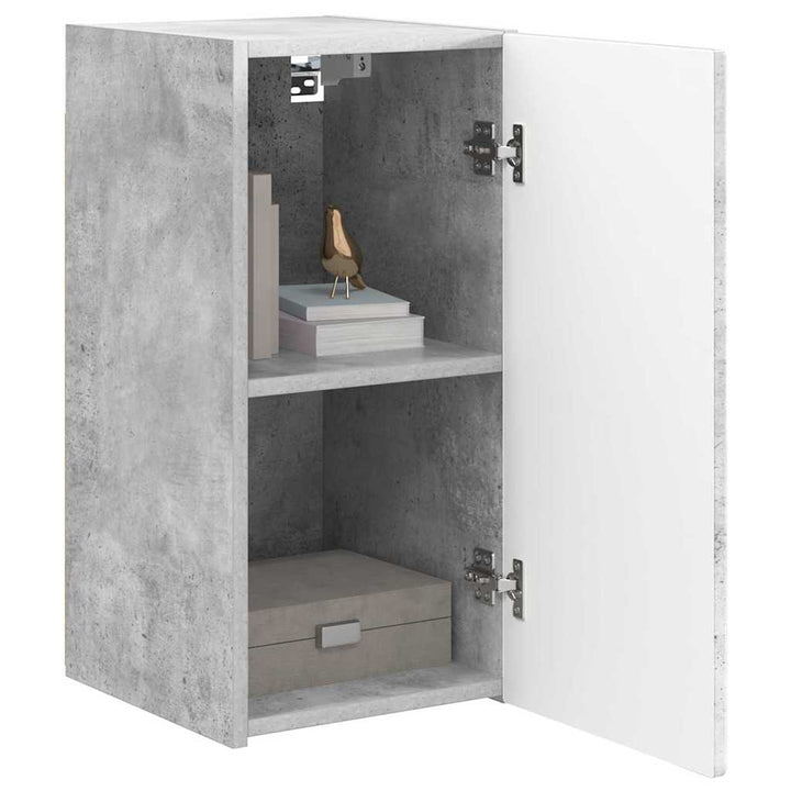 TV vægskab Vægmonteret Beton 30 x 31 x 60 cm Konstrueret træ
