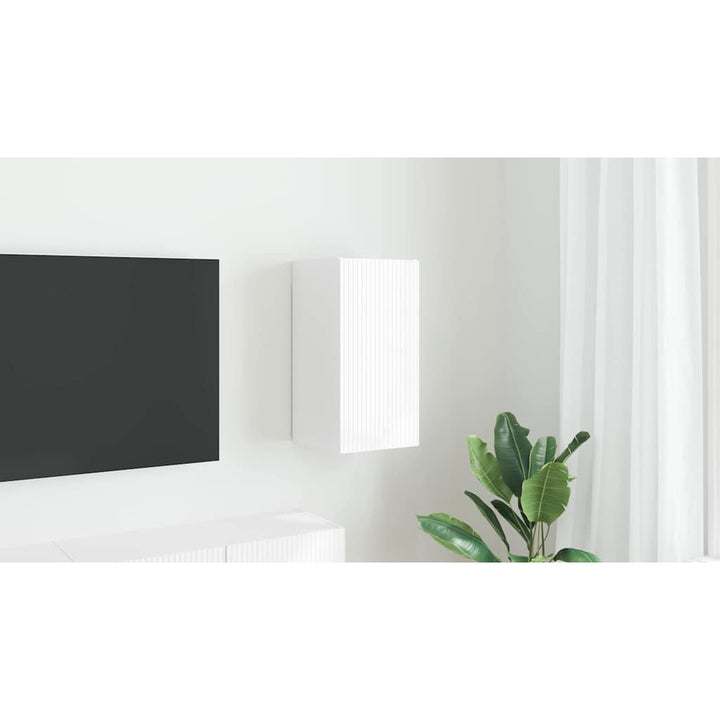 TV vægskab Gloss Hvid 30 x 31 x 60 cm Konstrueret træ