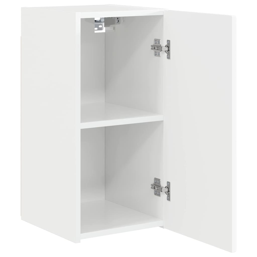 TV vægskab Gloss Hvid 30 x 31 x 60 cm Konstrueret træ