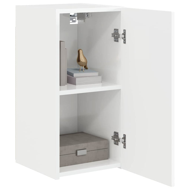 TV vægskab 2 pcs Gloss Hvid 30 x 31 x 60 cm Konstrueret træ