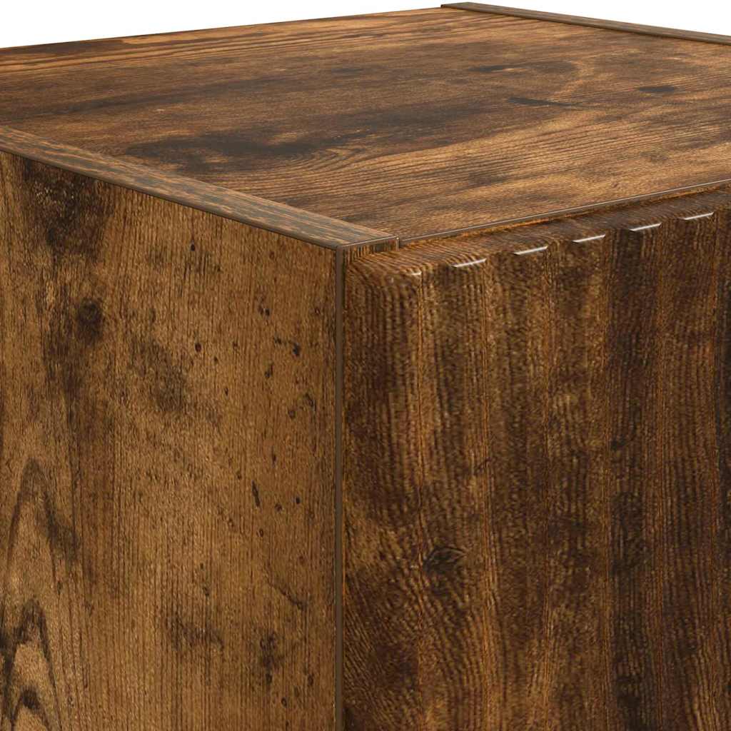 TV vægskab 2 pcs Røget eg 30 x 31 x 60 cm Konstrueret træ