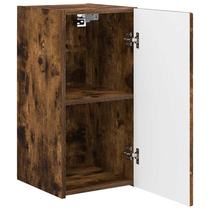 TV vægskab 2 pcs Røget eg 30 x 31 x 60 cm Konstrueret træ