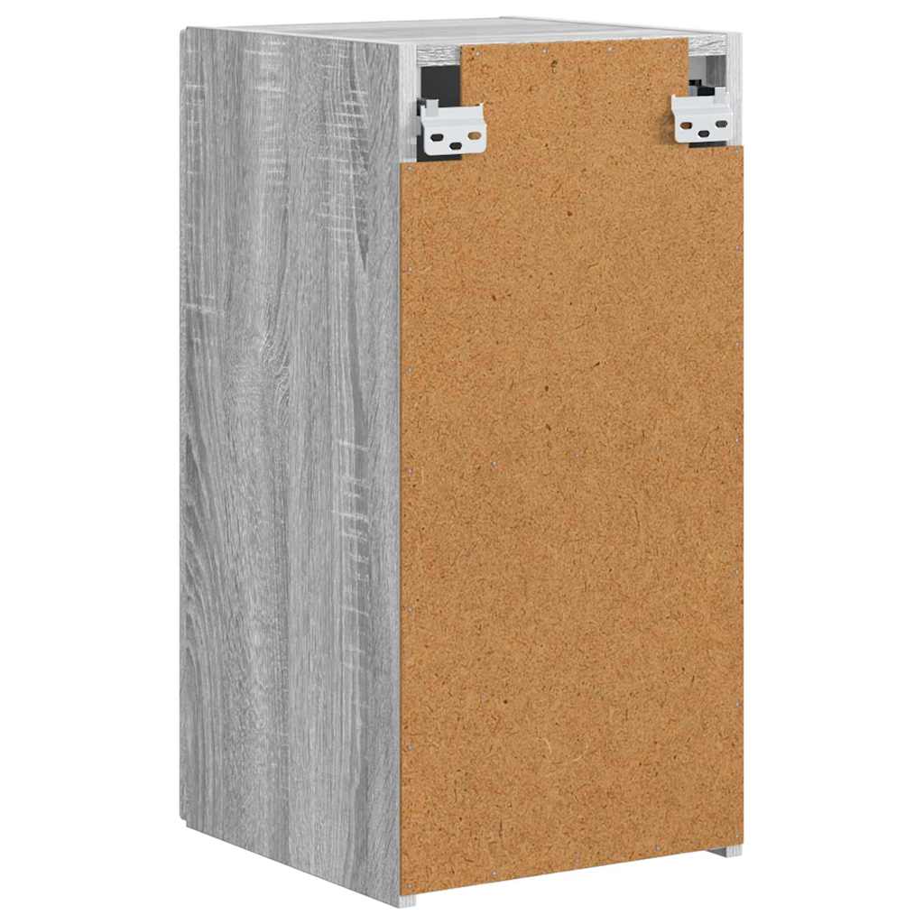 TV vægskab 2 pcs Grå Sonoma 30 x 31 x 60 cm Konstrueret træ