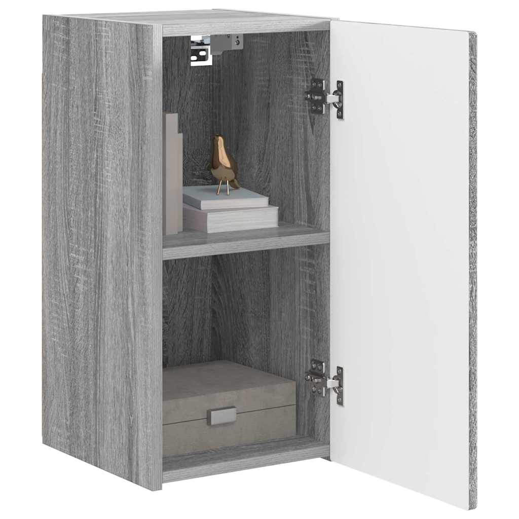 TV vægskab 2 pcs Grå Sonoma 30 x 31 x 60 cm Konstrueret træ